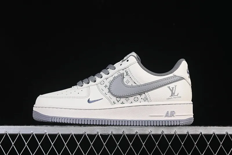All categories Nk Air Force 1 Air Force series Nk Air Force 1 Low Air Force low-top Nike Air Force 1'07 Low LV co-branded printed beige gray Air Force 1 low-top casual sneakers HH7518-079